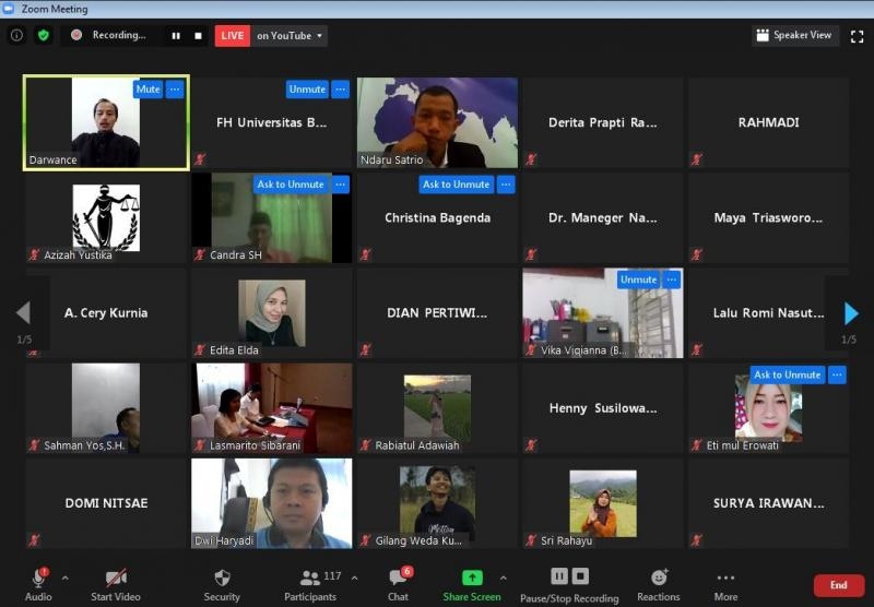 FH UBB Webinar Series #1 Hukum Pidana Bahas Perlindungan Korban Dalam Sistem Peradilan Pidana